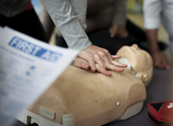 CPR First Aid Training Concept